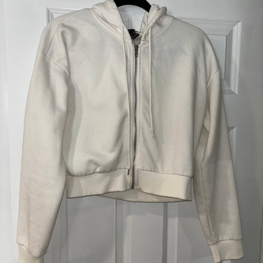 Women's White Hoodie Jacket